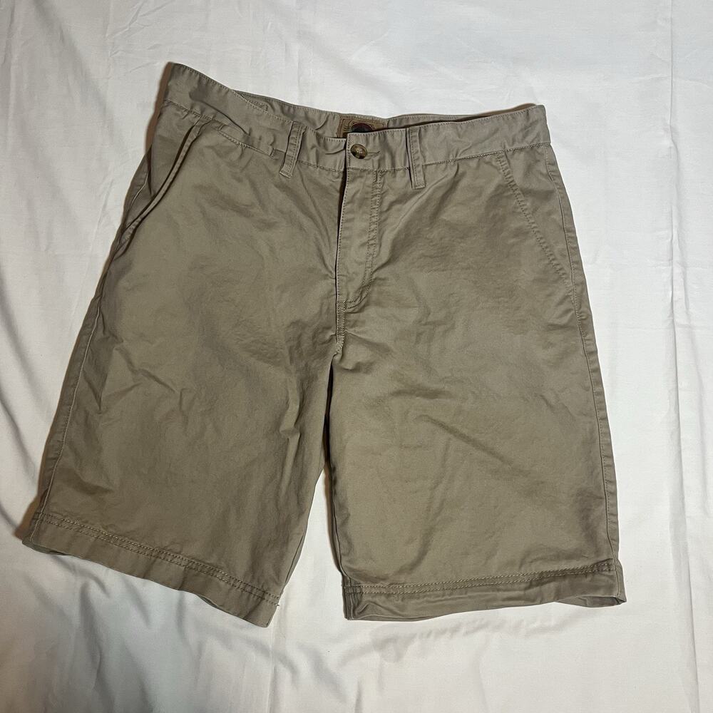 Boston Trader Luxury Vintage Chino Shorts Men's Size 34 Tan Flat Front Cotton